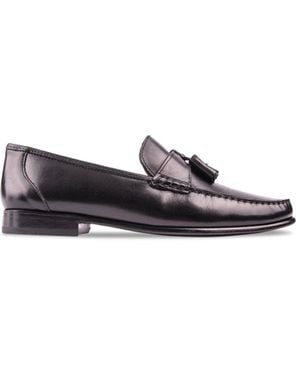 Sole Twin Tassel Loafer Shoes - White