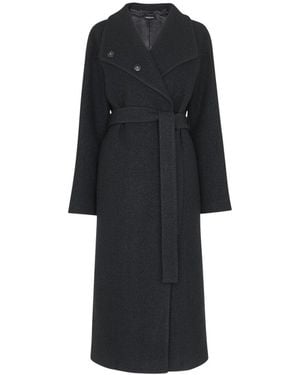 Whistles Women's Morgan Funnel Neck Coat - Black