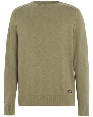 Calvin Klein Slub Textured Jumper - Green