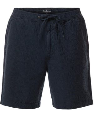Barbour Seersucker Relaxed Short - Blue