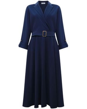 James Lakeland Women's Navy Suit Midi Dress - Blue