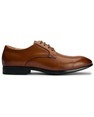 Sole Ldn Wide Fit Derby Shoes - Brown