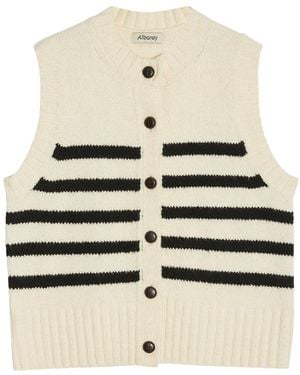 Albaray Stripe Button Tank - Natural