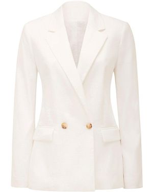 Forever New Alex Double Breasted Blazer - White