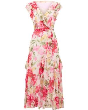 Forever New Naya Ruffle Midi Dress - Pink