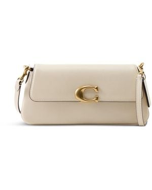 COACH Refined Calf Jet Shoulder Bag Chalk - Multicolour