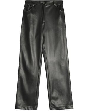 Albaray Faux Leather Jeans - Grey