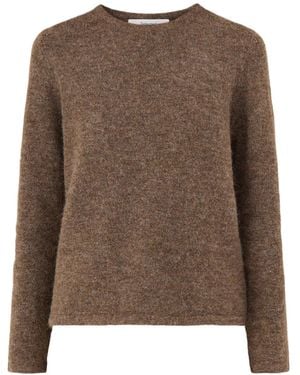 SELECTED Lulu Alpaca Blend Crew Neck Jumper - Green