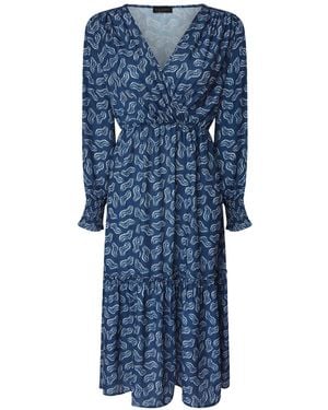 James Lakeland Tiered Midi Dress - Blue