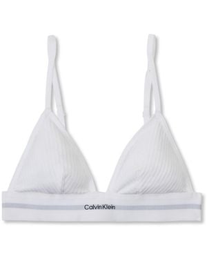 Calvin Klein Modal Rib Unlined Triangle - White