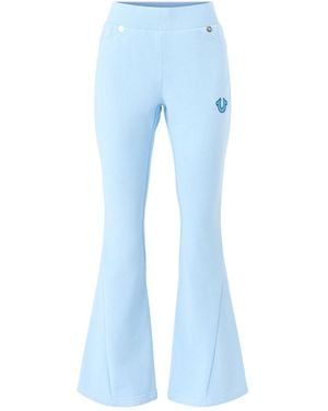 True Religion Mr Joey Flare Terry Trousers Raw Edge - Blue