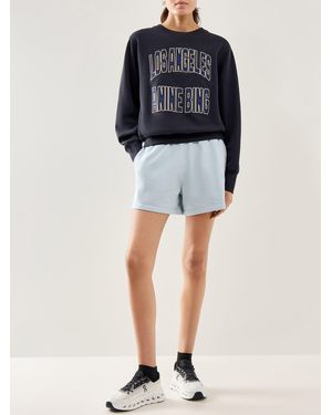 Anine Bing Harry Shrunken Logo Sweatshirt - Blue