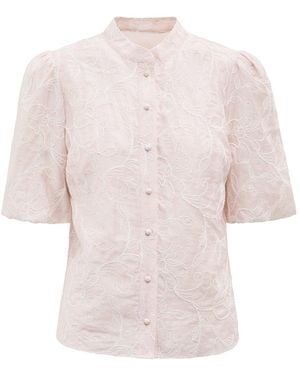 Forever New Arlow Embroidered Blouse - Pink