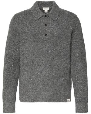 Calvin Klein Blend Polo Jumper - Grey