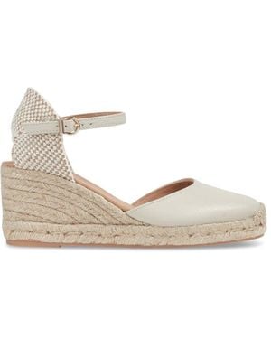 LK Bennett Marissa Cream Ankle Strap Espadrilles - White