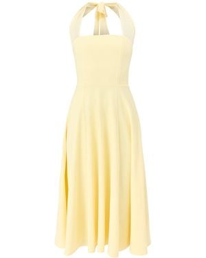 Club L London Auburn Midi Skater Dress - Yellow