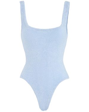 Hunza G Square Neck Swimsuit - Blue