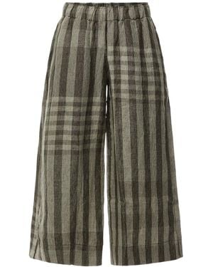 Mama B. Stripe & Check Trouser - Grey
