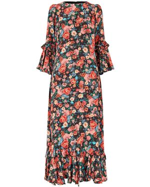 Queen of Archive Claudia Dutch Print Maxi - Red