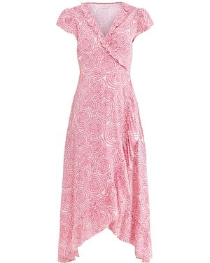 Aspiga Demi Ecovero Wrap Midi Dress - Pink