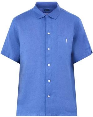 Polo Ralph Lauren Open Collar Shirt - Blue