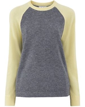 Boii Blend Polly Contrast Knit Jumper - Blue