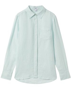 Reiss Belle Button-Through Shirt - Blue