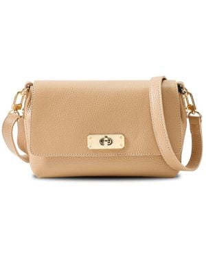 Apatchy London Maisie Midi Tan Crossbody Bag - Natural