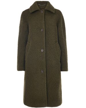 Whistles Romy Bouclé Coat - Green