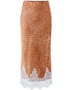 Never Fully Dressed Deer Maeva Maxi Skirt - Orange