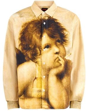 Pleasures Cherub Button Up Shirt - Metallic