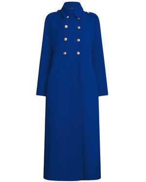 James Lakeland Long Military Coat - Blue