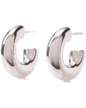 Missoma Chubby Medium Hoop Earrings - White