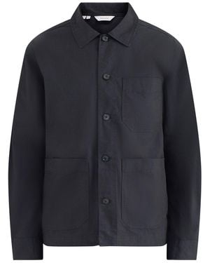SELECTED Otto Organic Blend Workwear Overshirt - Blue