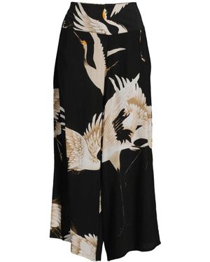 One Hundred Stars Crepe Palazzo Pant - Black