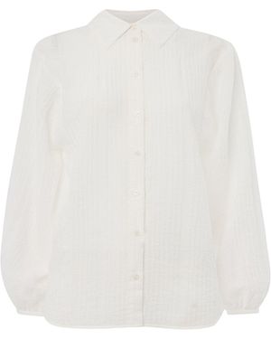 Whistles Textured Relaxed Shirt - White