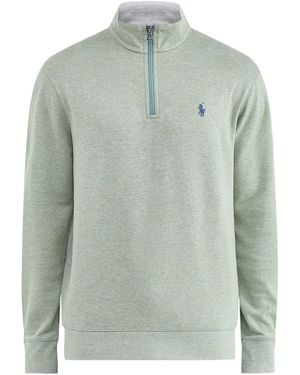 Polo Ralph Lauren Double Knit Quarter Zip Sweatshirt - Green