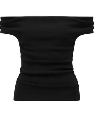 Forever New Somer Crepe Bardot Top - Black
