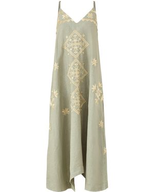 Kori Lefkada A-Line Strappy Dress Khaki - Green