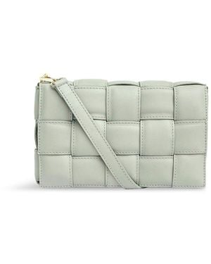 Apatchy London Padded Woven Crossbody Bag - Grey