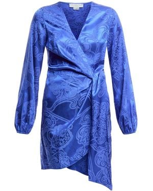 Never Fully Dressed Key To The Heart Mini Vienna Dress - Blue