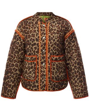 Never Fully Dressed Women's Reversible Soller Quilted Jacket - Brown
