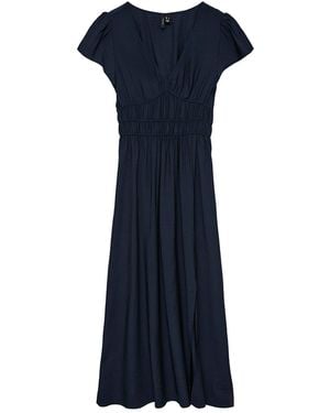 Vero Moda V-Neck Maxi Dress - Blue