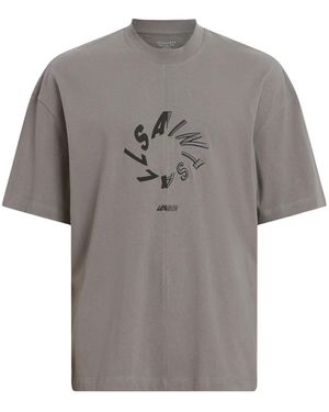 AllSaints Halo Ss Crew - Grey