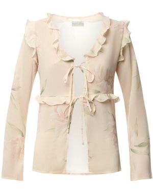 Pretty Lavish Leoni Ruffle Top - Natural