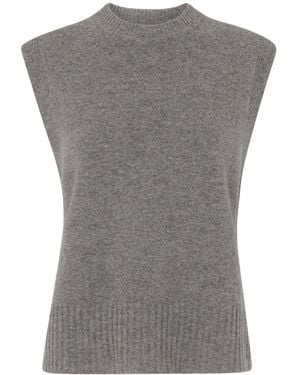 Whistles Women's Wool Sleeveless Tank - Grey