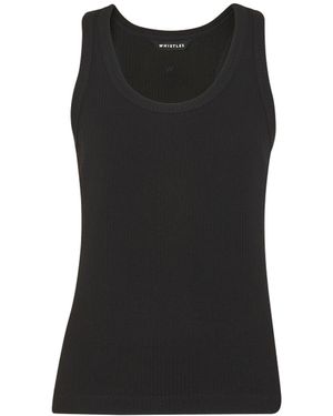 Whistles Women's Ultimate Ribbed Scoop Vest - Black