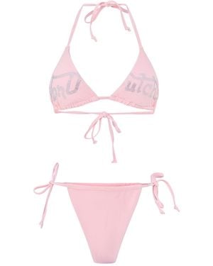 Von Dutch Triangle Bikini Set - Pink
