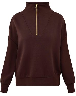 Varley Hawley Half Zip Sweat - Purple