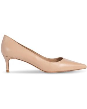 LK Bennett Ava Trench Suede Pointed Kitten Heel Court - Natural